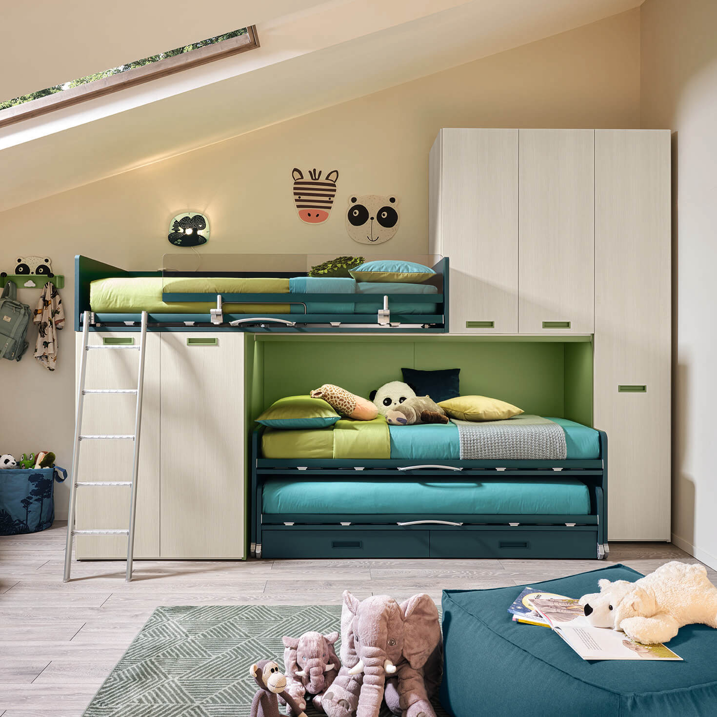 Z Bunk Beds Bunk Beds with Wardrobes for Narrow Rooms – Spaceman