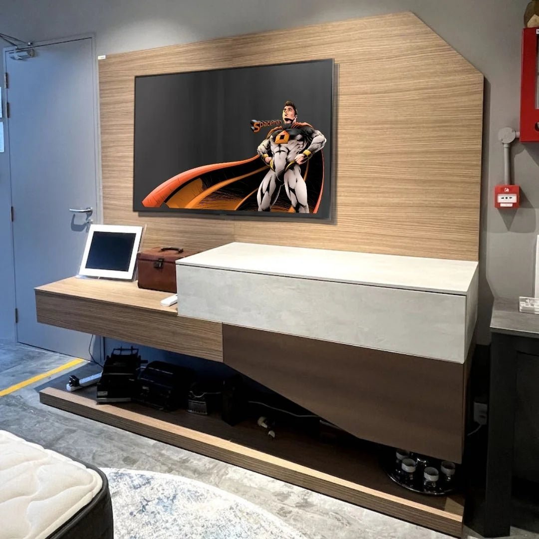 Dining table - EX - DISPLAY SALE 60% OFF - Wall - Mounted TV Console with Secret Pull - Out Table - Spaceman