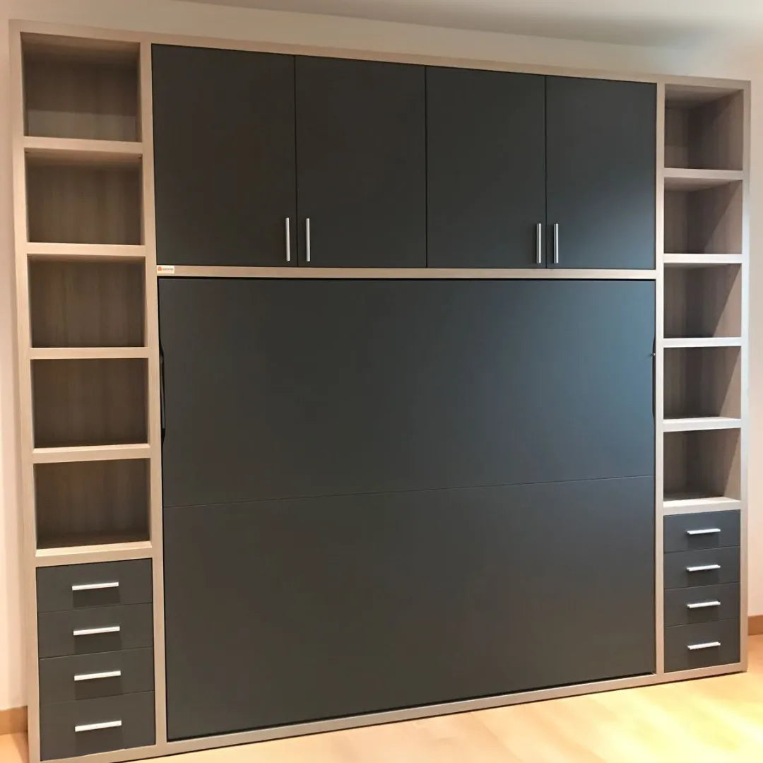 Liberty Murphy bed - matte black lacquer installation