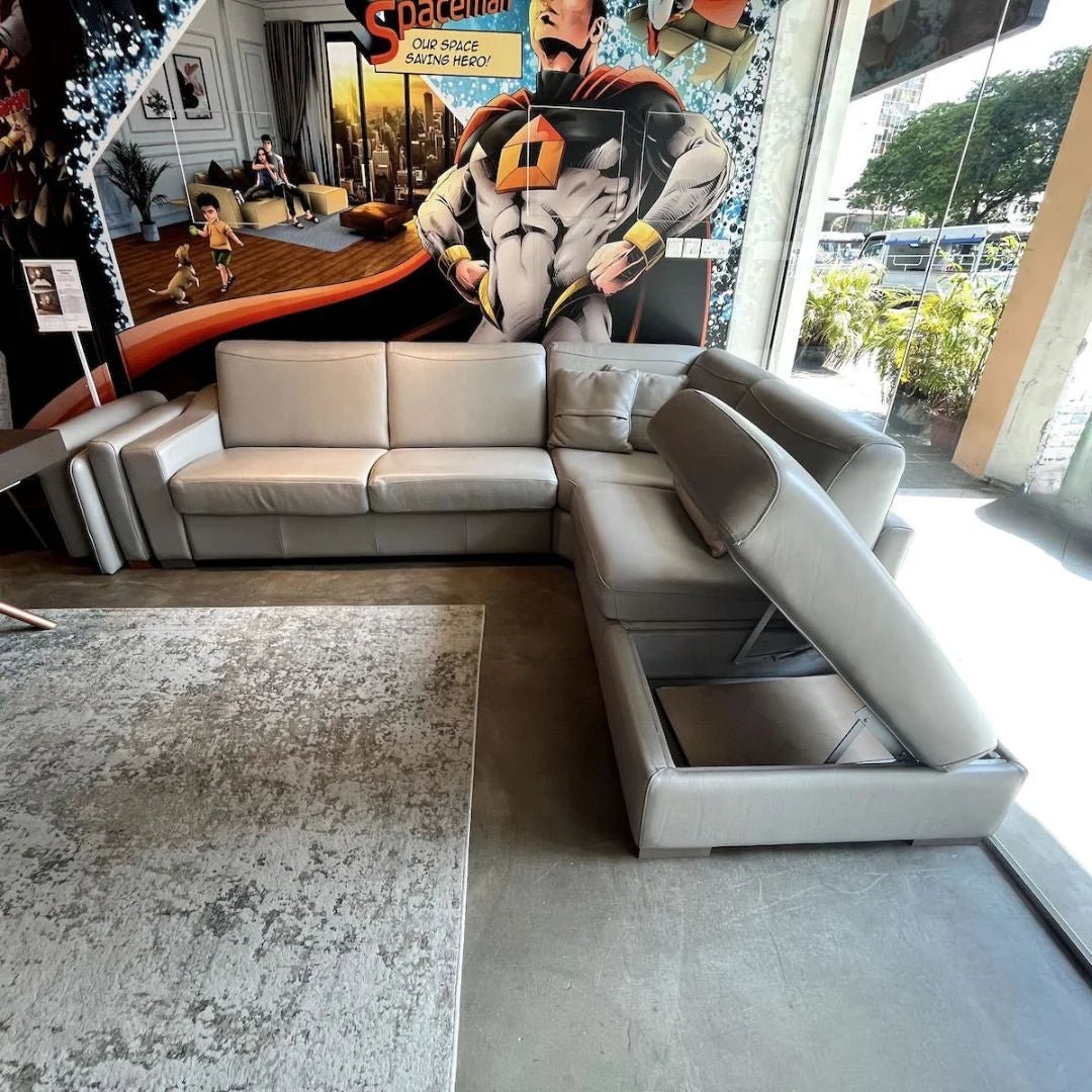 Sofa - bed - EX - DISPLAY SALE 15% OFF - Slumbersofa Pronto - L - Shape Sofa Bed (Double) - Spaceman