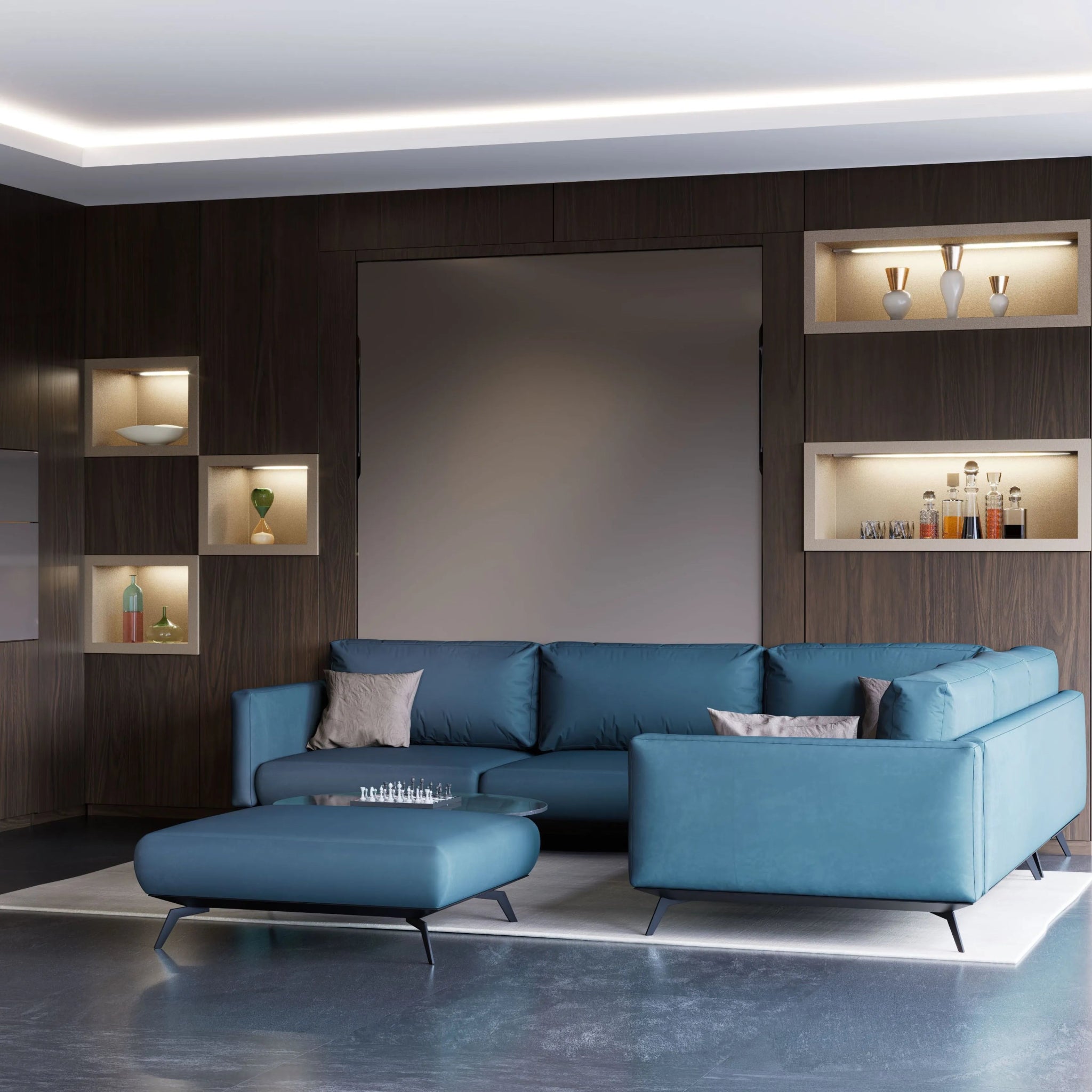 Transforming beds - Slumbersofa Poise - Murphy Bed and Minimalist Sofa - Spaceman