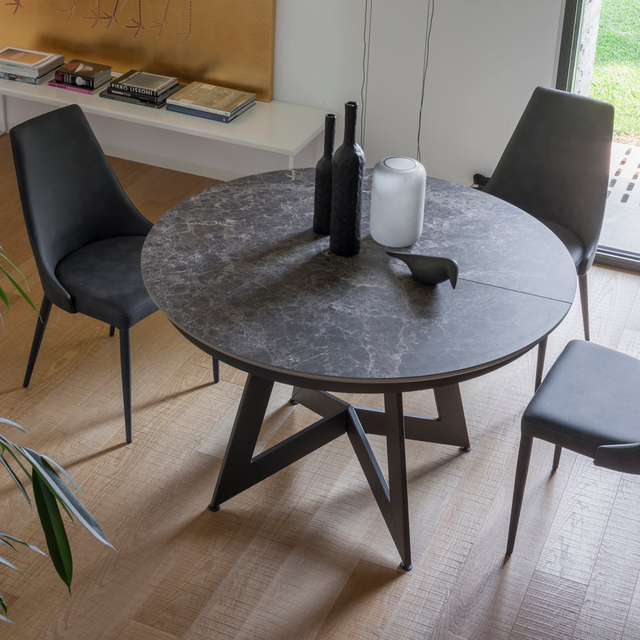 Stellar - XL Round Extendable Dining Table - Space Saving Dining Tables - Spaceman Singapore