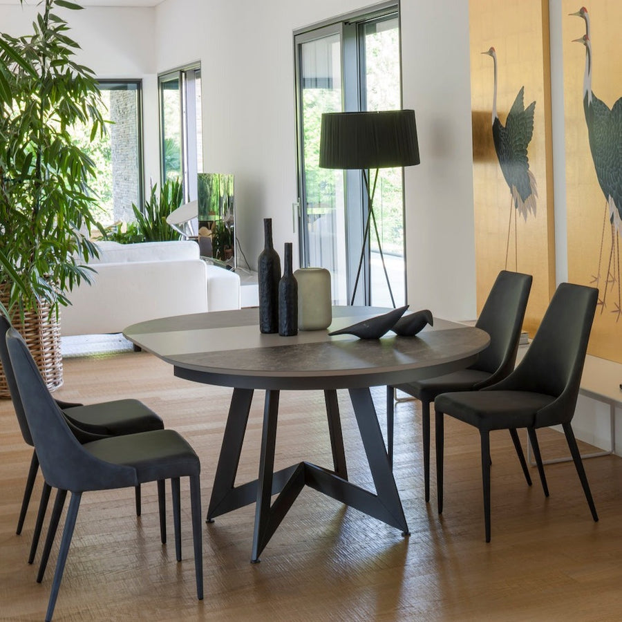 Stellar - XL Round Extendable Dining Table - Space Saving Dining Tables - Spaceman Singapore