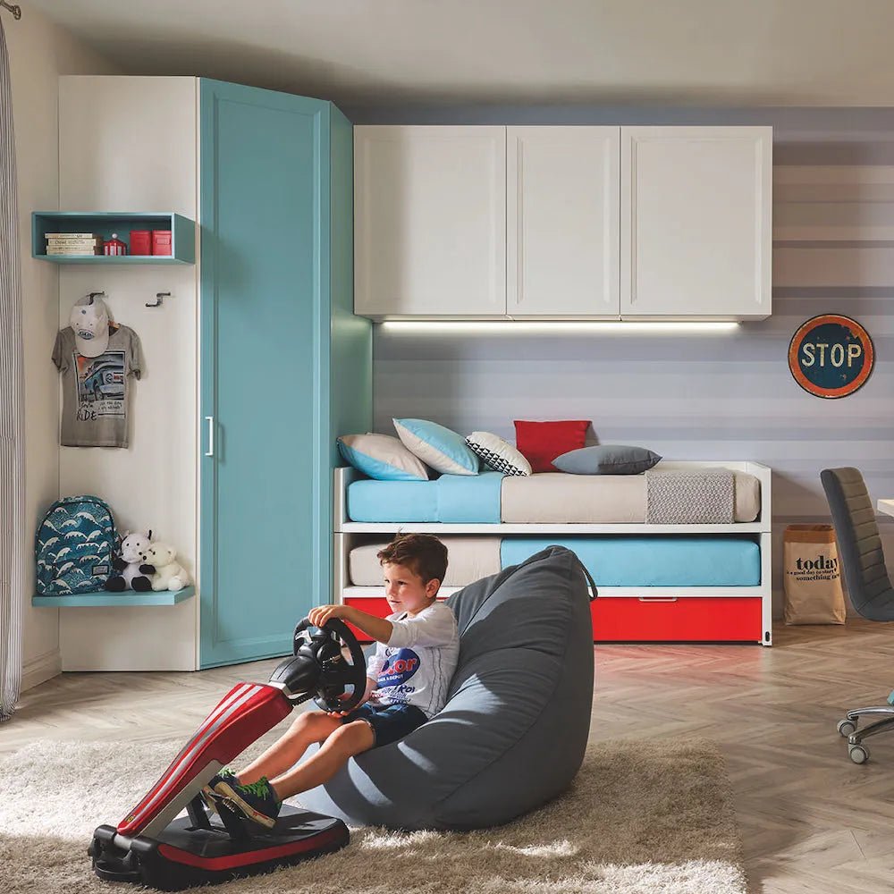 - Gemini - Kids/ Teens Bunk Beds with Drawers - Spaceman