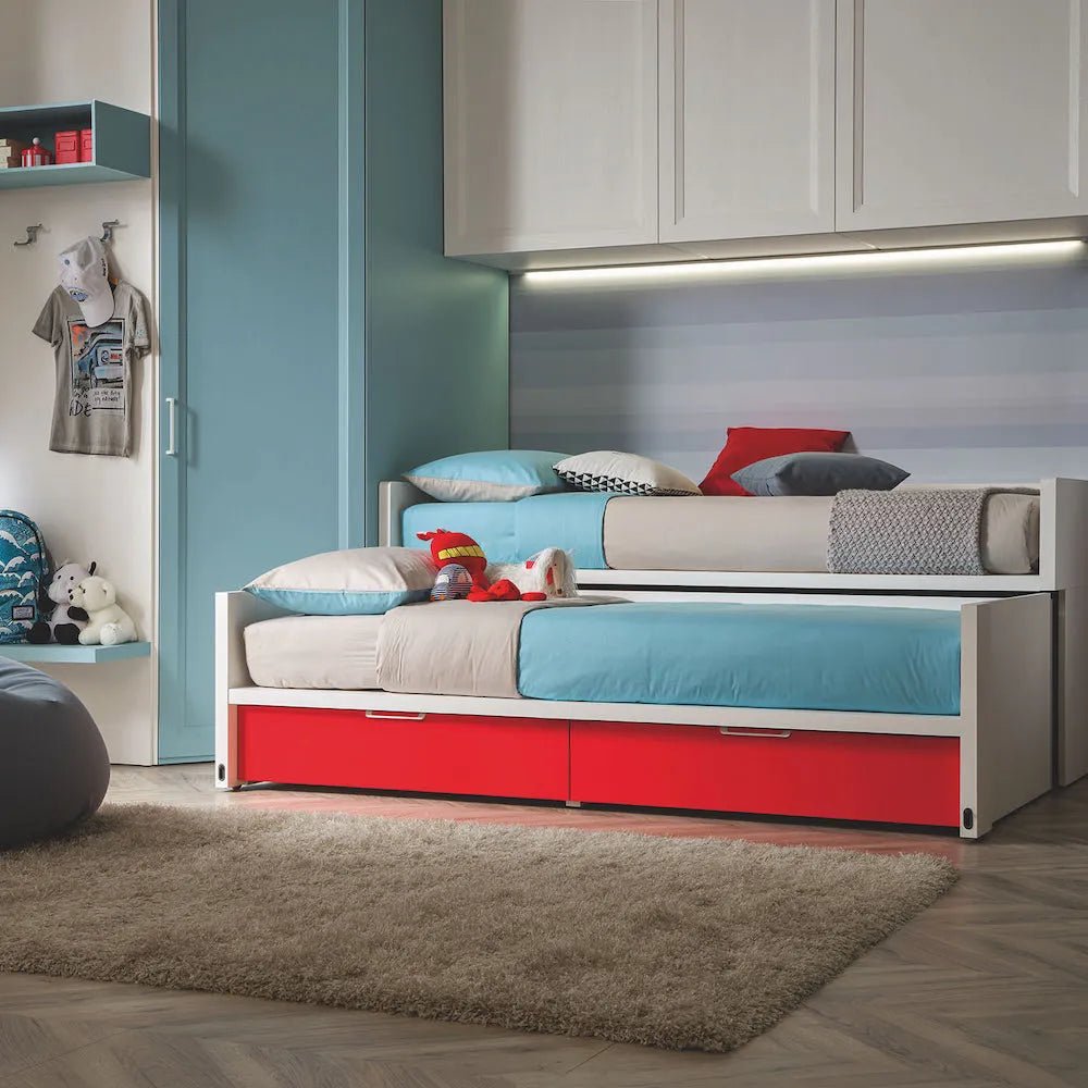 - Gemini - Kids/ Teens Bunk Beds with Drawers - Spaceman