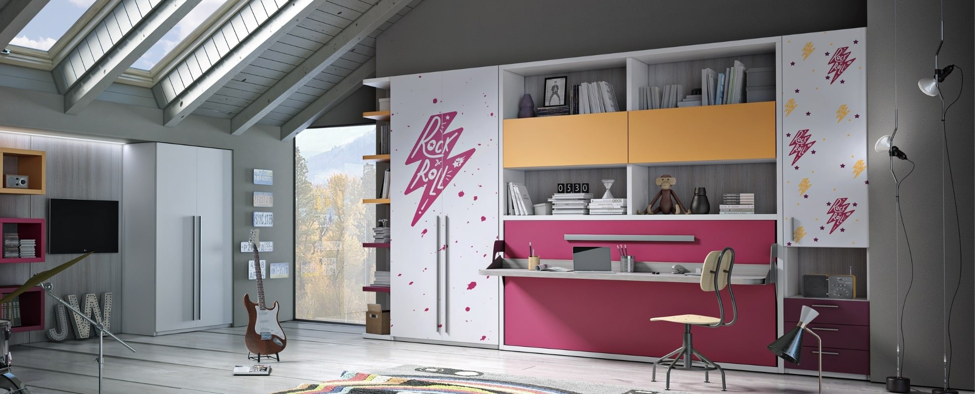 Beds with Desk - Spaceman