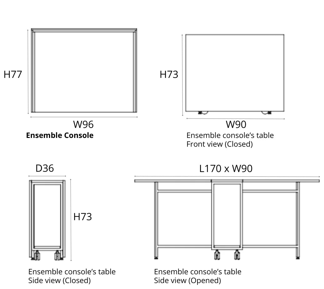 Dimension of ensemble console