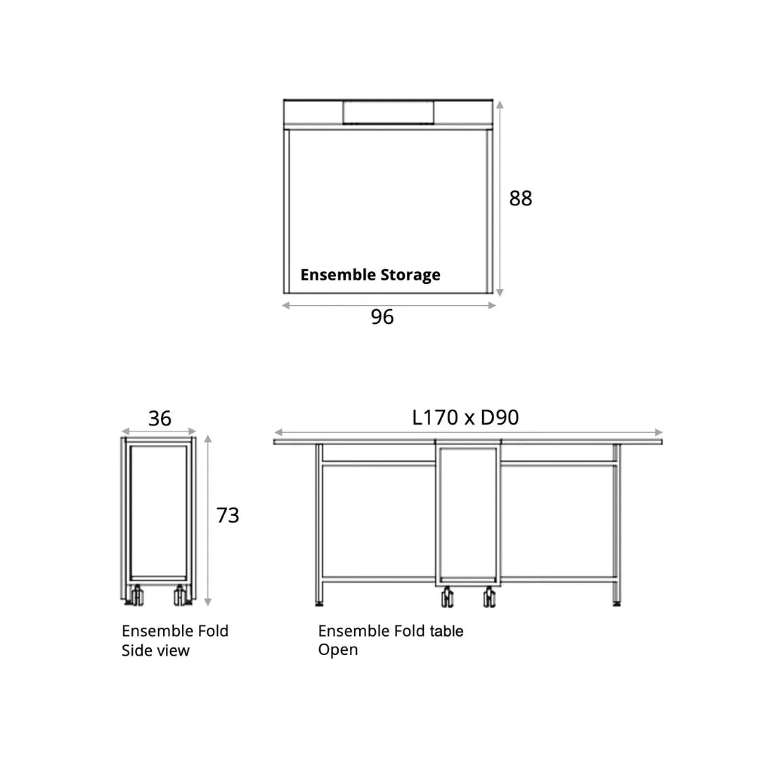 Dimensions Ensemble storage 