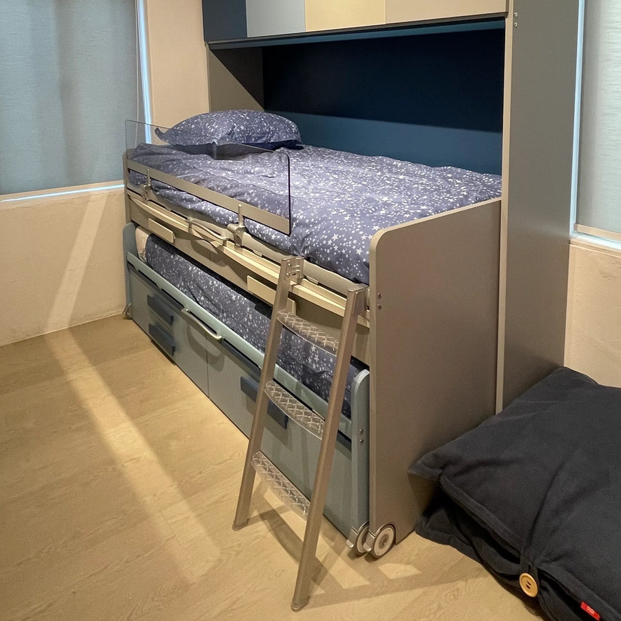 Ex-Display Cascade - Kids or Teens Low Bunk Beds with Desk - Space Saving Kids Bedroom Furniture - Spaceman Singapore