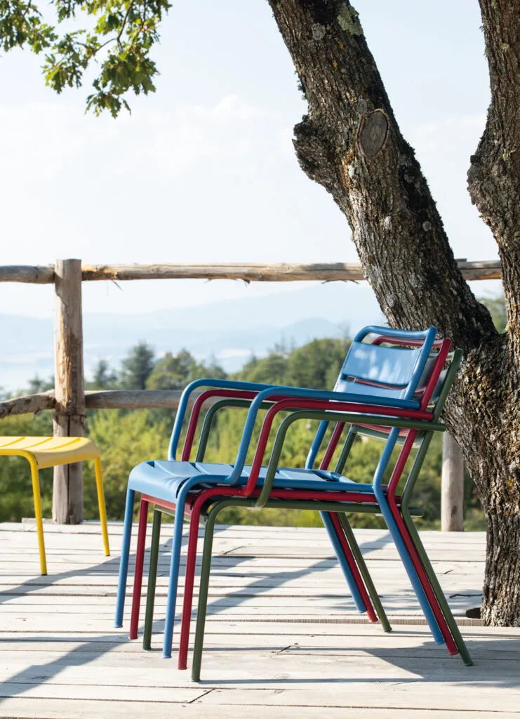 Spaceman Outdoor Furniture Singapore - Slat Stackable Outdoor Dining Chairs - Luxury Balcony Furniture