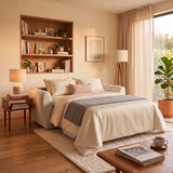 Slumbersofa Nuvola - Cloud-Soft Rounded Sofa Bed with Real Mattress