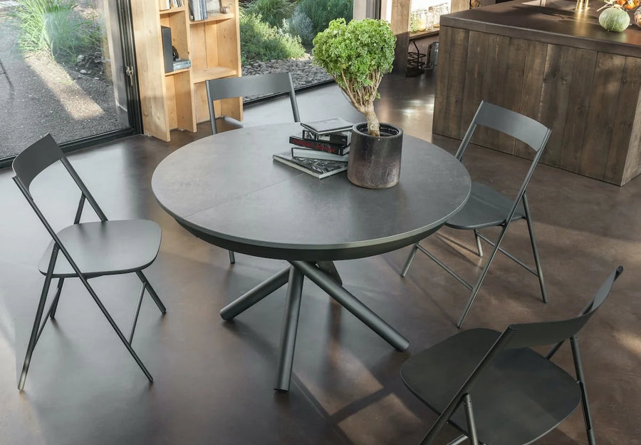 Plexus Round - Modern Extending Dining Table - Space Saving Dining Tables - Spaceman Singapore