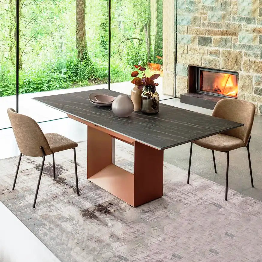 Arco extending dining table - Space saving dining tables - Spaceman Singapore - Featuring Arco with matte ceramic top
