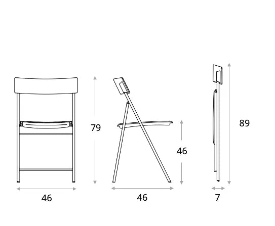 Linea Slim Folding Dining Chairs Singapore - Spaceman