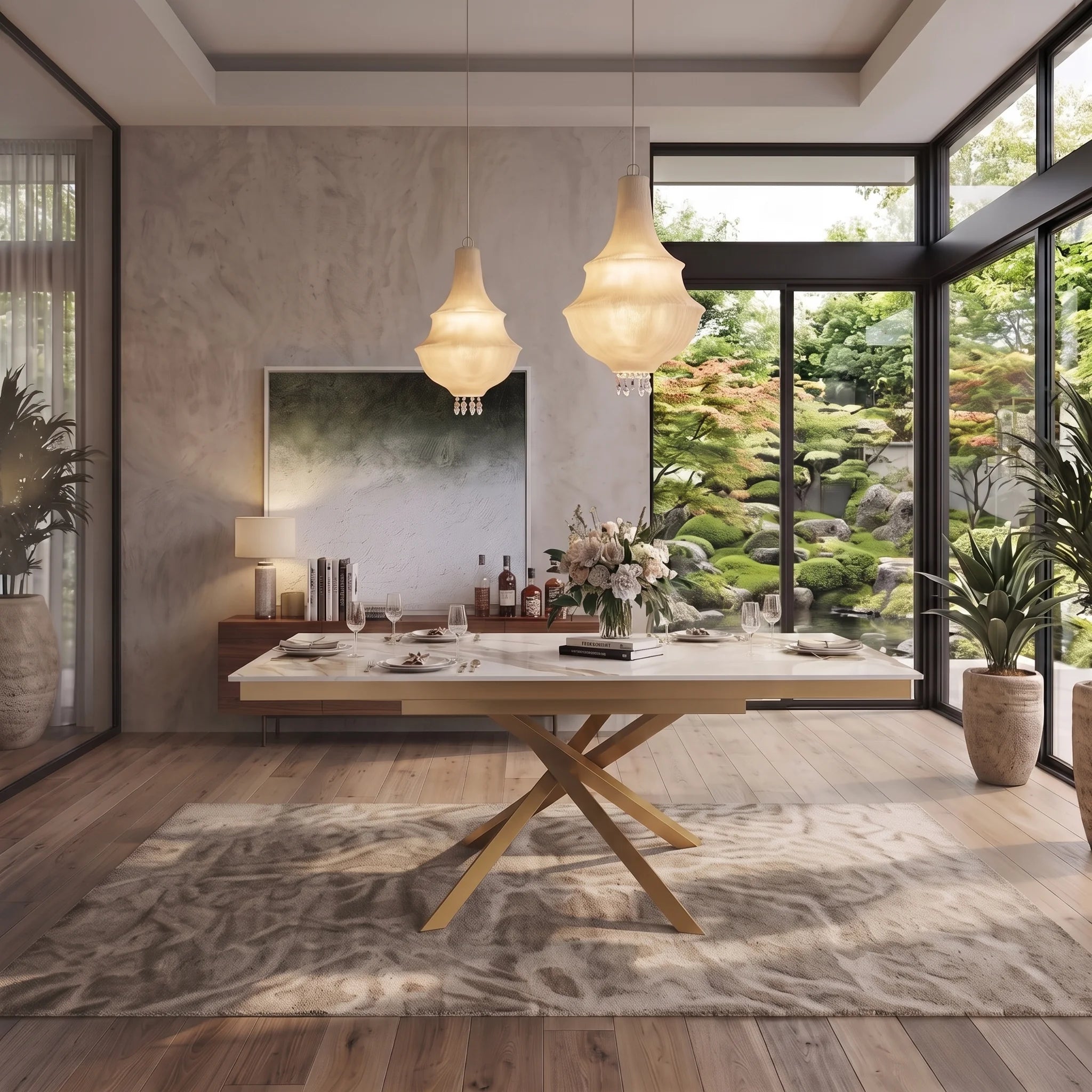 Dining table - Compatta 2026 - Intertwined Extendable Dining Table - Spaceman