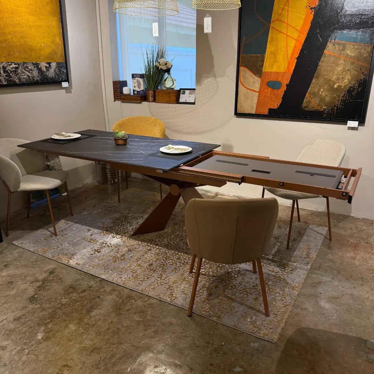 Dining table - EX - DISPLAY 15% OFF - Converge Expand - Extending Dining Table Set - Spaceman