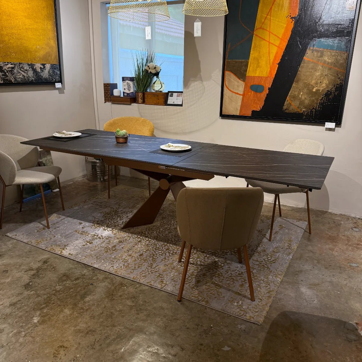 Dining table - EX - DISPLAY 15% OFF - Converge Expand - Extending Dining Table Set - Spaceman