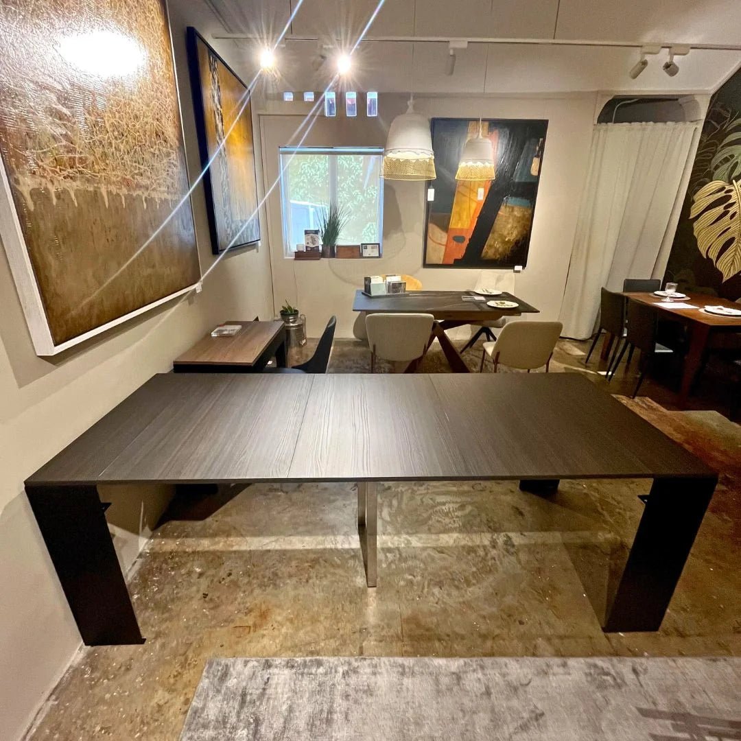 Dining table - EX - DISPLAY SALE 10% OFF ~ Mammoth 90cm + 4 Linea chairs + Trolley - Spaceman