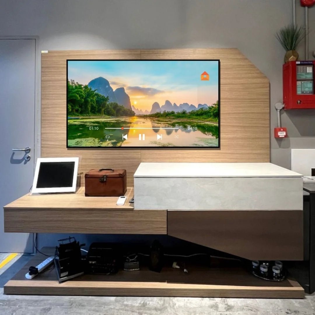 Dining table - EX - DISPLAY SALE 60% OFF - Wall - Mounted TV Console with Secret Pull - Out Table - Spaceman