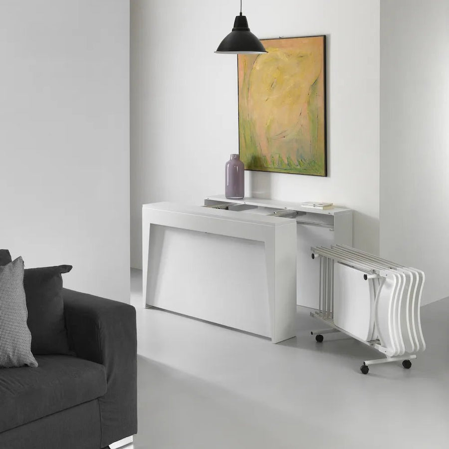 Mammoth Console Dining Table with Hidden Chairs Spaceman