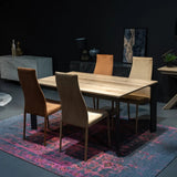- Flatiron Horizontal - Dining Table Extends From Rectangular To Square - Spaceman