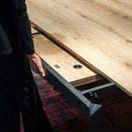 - Flatiron Horizontal - Dining Table Extends From Rectangular To Square - Spaceman
