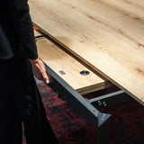 - Flatiron Horizontal - Dining Table Extends From Rectangular To Square - Spaceman