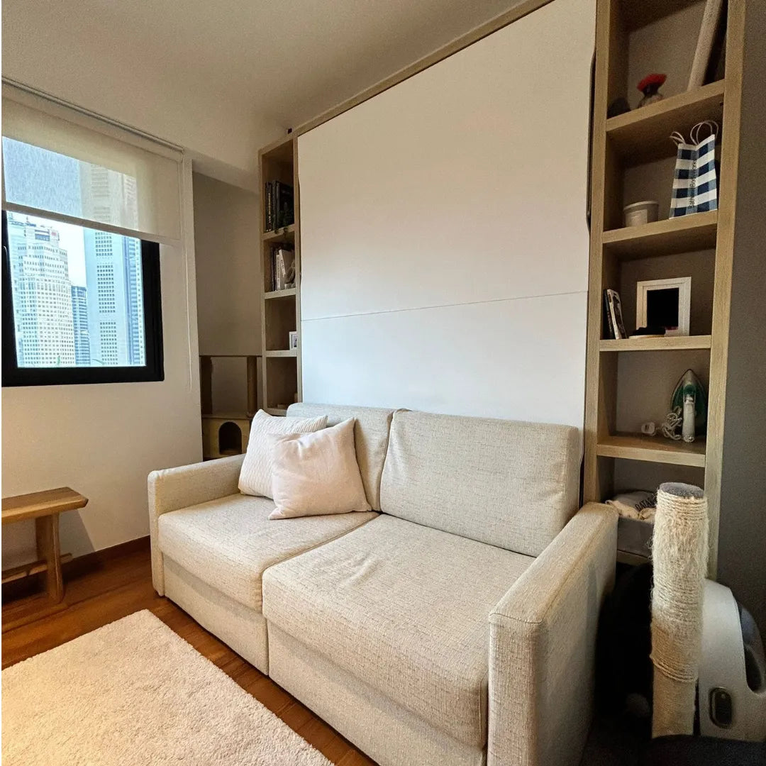 Slumbersofa Plush - Sumptuous Sofa and Murphy Bed installation