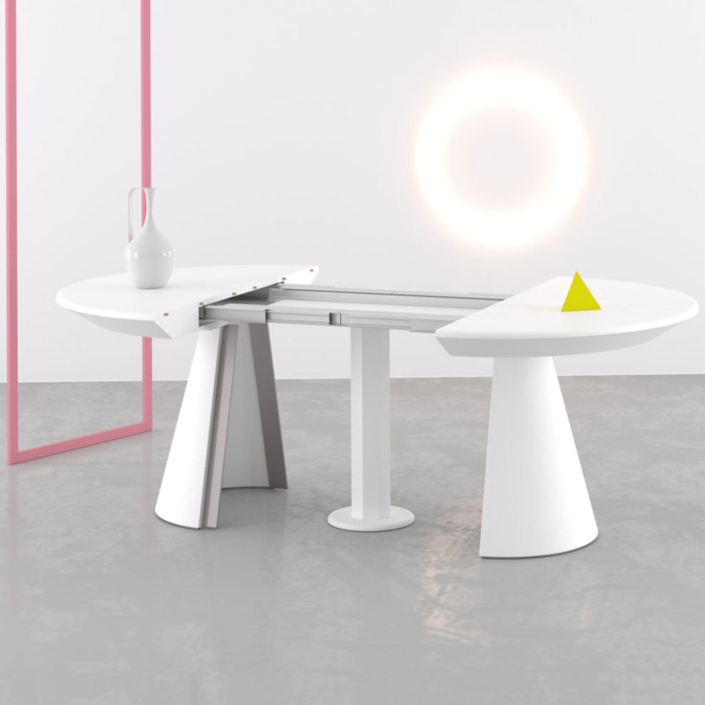 Ellipse - Extendable Oval Shaped Dining Table - Space Saving Dining Tables - Spaceman Singapore Video