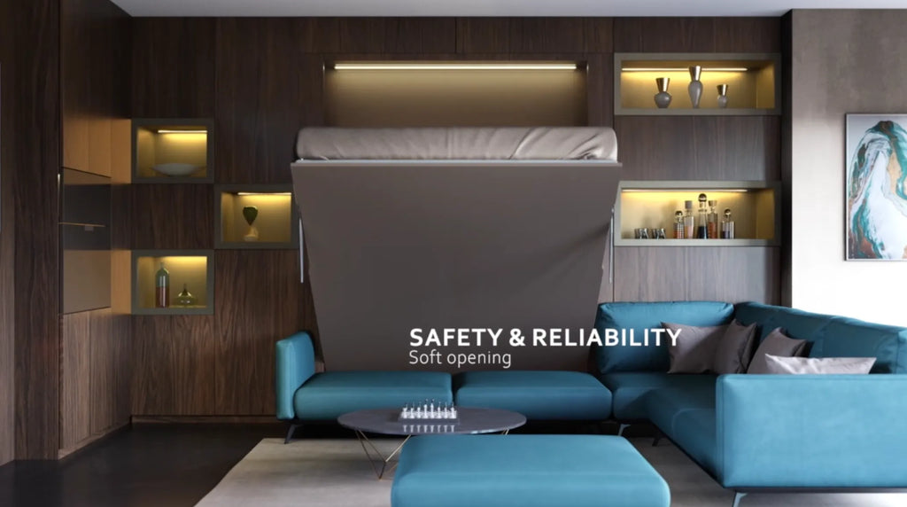 Transforming beds - Slumbersofa Poise - Murphy Bed and Minimalist Sofa - Spaceman