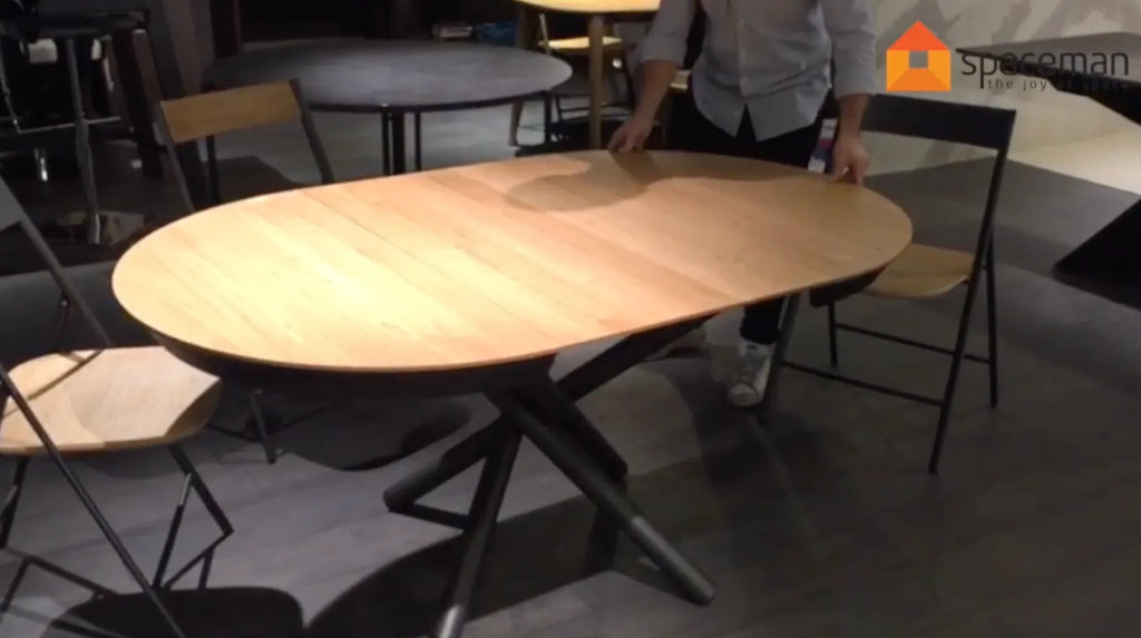Plexus Round - Modern Extending Dining Table - Space Saving Dining Tables - Spaceman Singapore Video