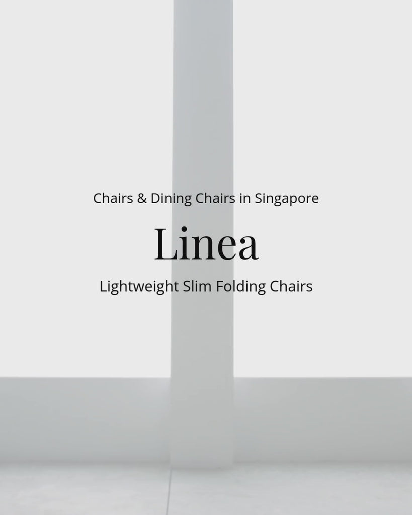 Linea lightweight slim folding chairs opening 