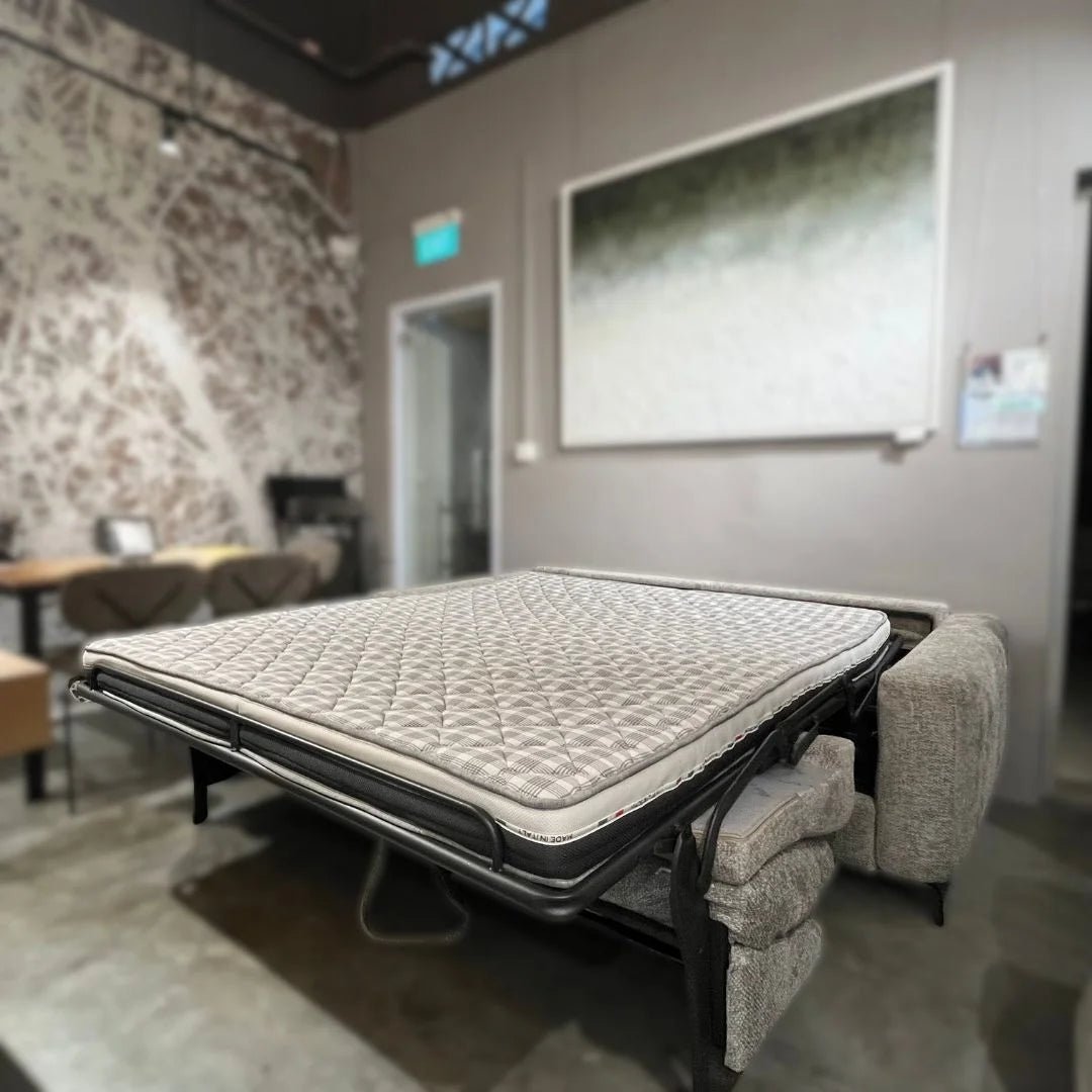 Sofa bed - EX - DISPLAY SALE 15% OFF - Slumbersofa Embrace - Sumptuous Sofa Bed With Feather Cushions - Spaceman