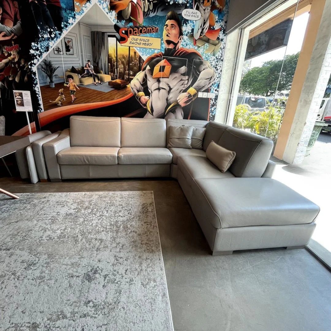 Sofa - bed - EX - DISPLAY SALE 15% OFF - Slumbersofa Pronto - L - Shape Sofa Bed (Double) - Spaceman