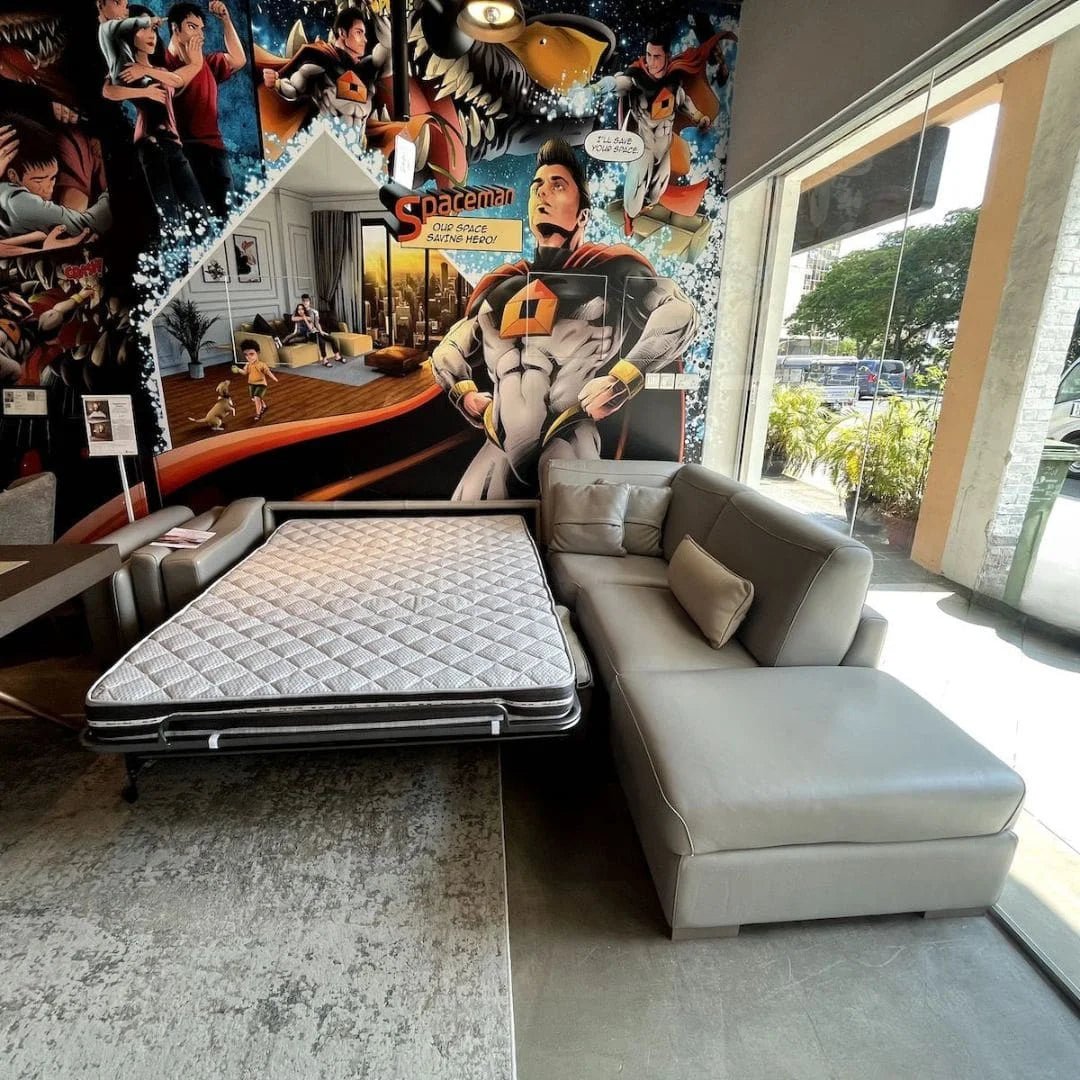 Sofa - bed - EX - DISPLAY SALE 15% OFF - Slumbersofa Pronto - L - Shape Sofa Bed (Double) - Spaceman