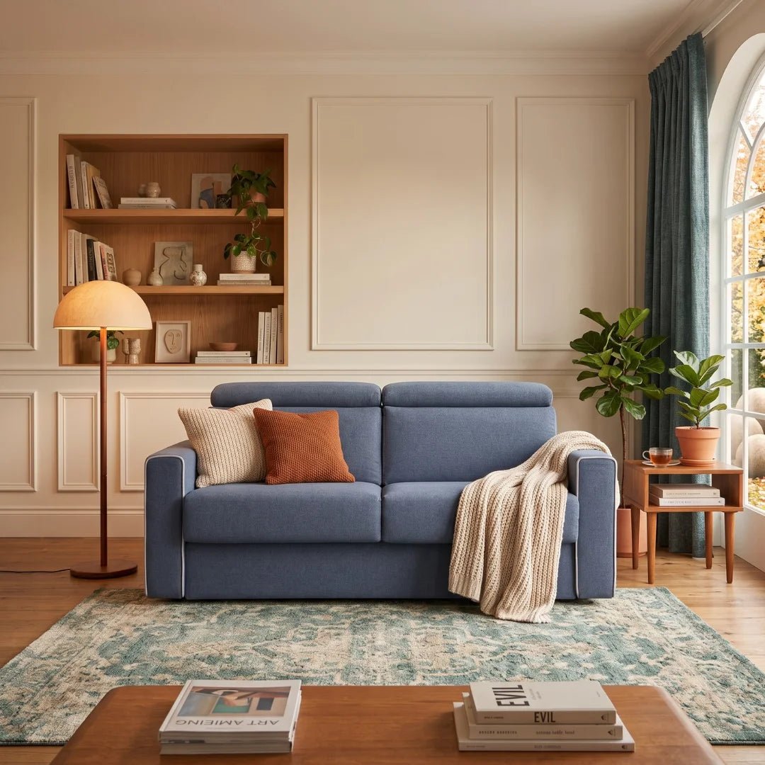 Sofa bed - Slumbersofa Apex - High Backrest Sofa Bed with Real Mattress - Spaceman