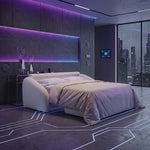 Sofa bed - Slumbersofa Aureola - Curvaceous Sofa Bed with Real Mattress - Spaceman