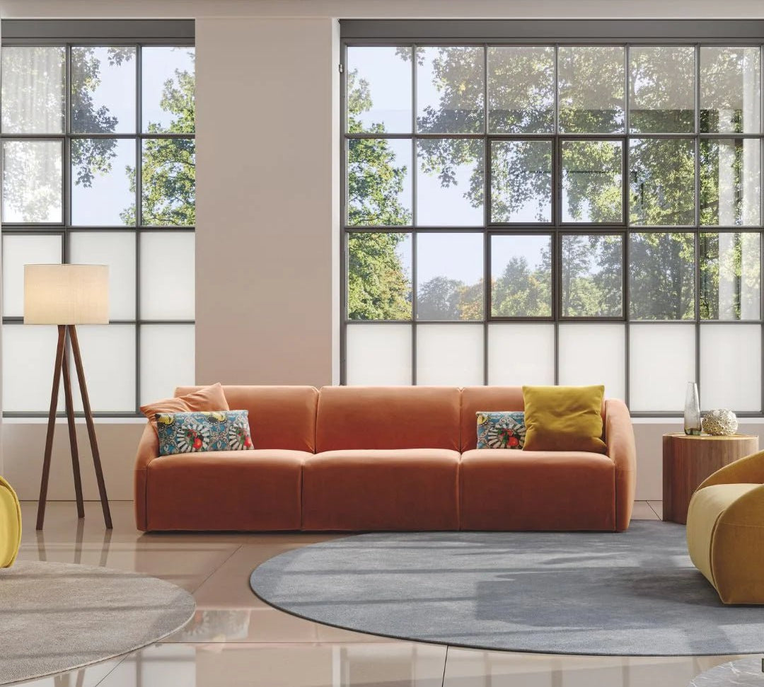 Sofa bed - Slumbersofa Aureola - Curvaceous Sofa Bed with Real Mattress - Spaceman