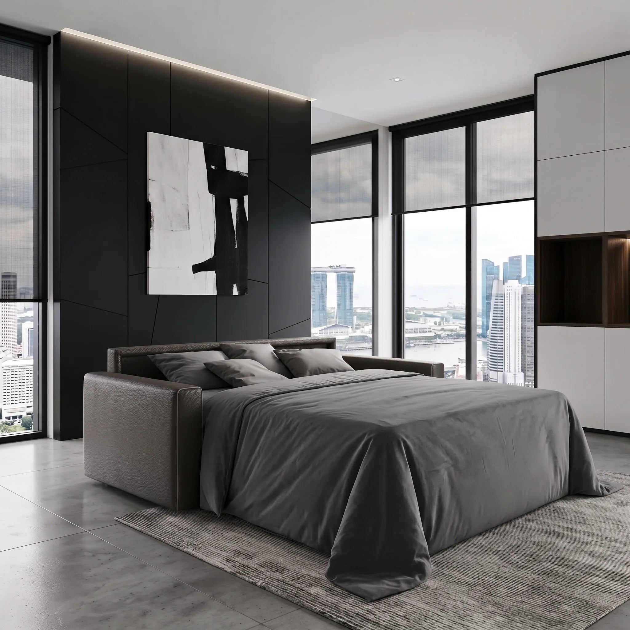 Sofa bed - Slumbersofa Dynamo - The first real mattress sofa bed with remote control - Spaceman