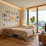 Sofa bed - Slumbersofa Horizon - Horizontally opening sofa bed with real mattress - Spaceman