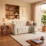 Sofa bed - Slumbersofa Nuvola - Cloud-Soft Rounded Sofa Bed with Real Mattress - Spaceman
