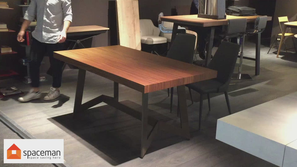 Piazza - Modern Extending Dining Table Set - Space Saving Dining Tables - Spaceman Singapore Video