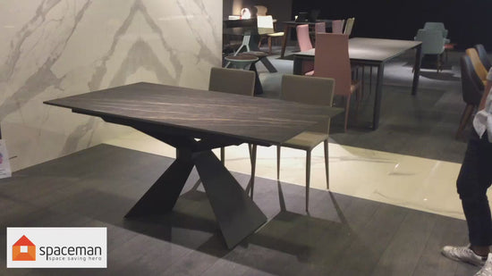Converge Expand - Ceramic Extending Dining Table Set - Space Saving Dining Tables - Spaceman Singapore Video