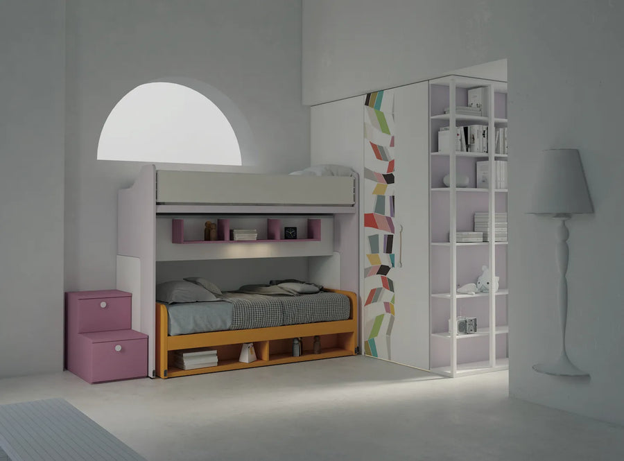 Kinetic - Custom Kids & Teens Bunk Beds & Loft Bed with Wardrobe or Desk - Spaceman Singapore