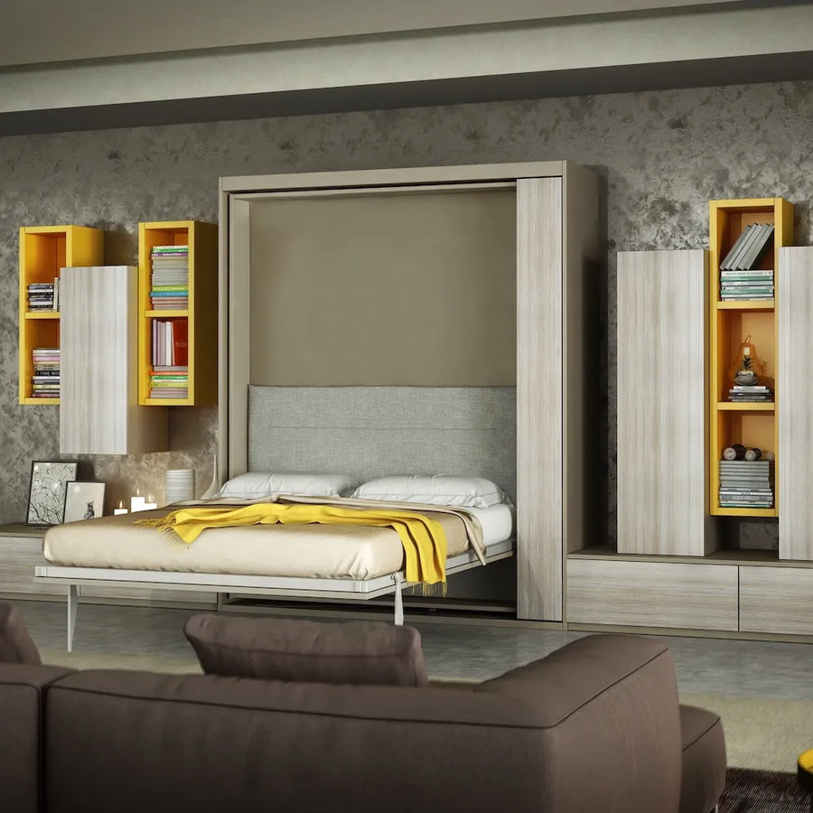 Slumbershelves - Hidden Bed with Shelves & TV Console - Space Saving Murphy Beds - Spaceman Singapore