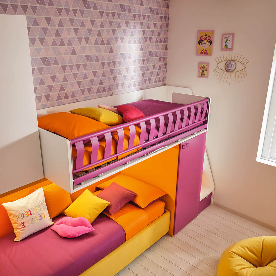 Z - Kids Bunk Beds with Wardrobes - Teenager Bunk Beds Singapore - Spaceman