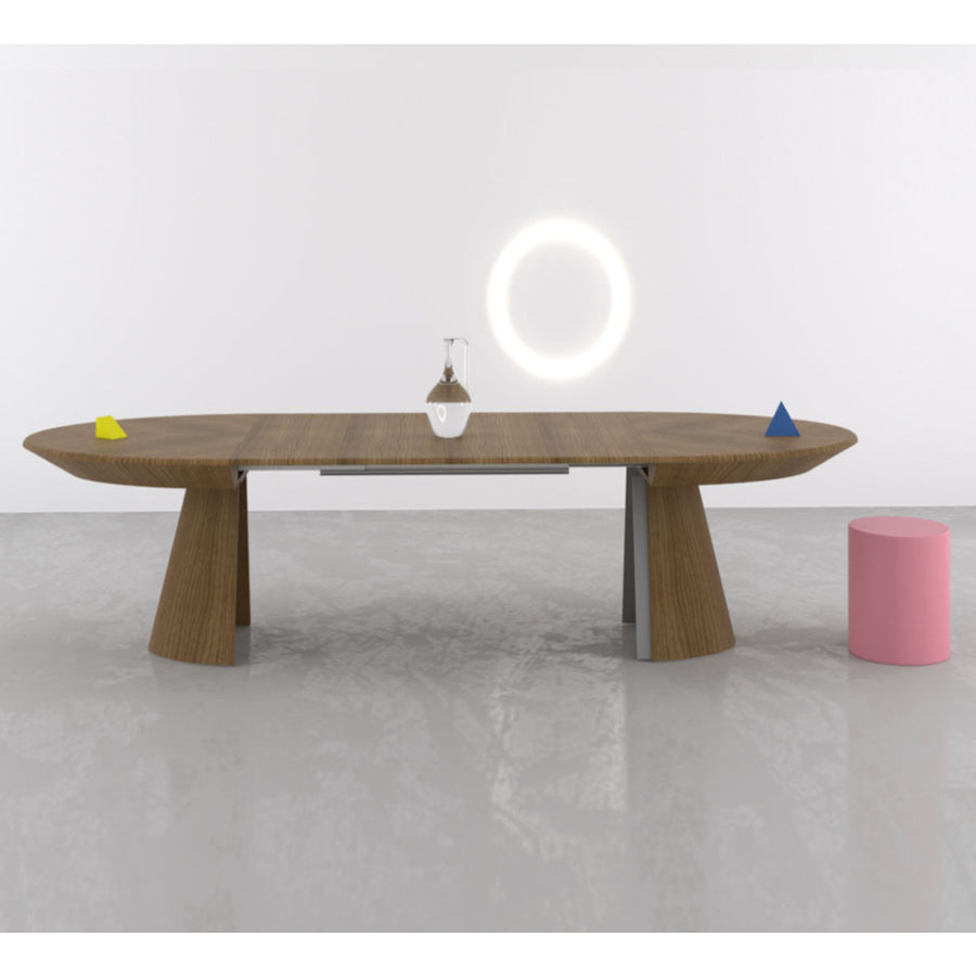 Ellipse - Extendable Oval Shaped Dining Table - Space Saving Dining Tables - Spaceman Singapore