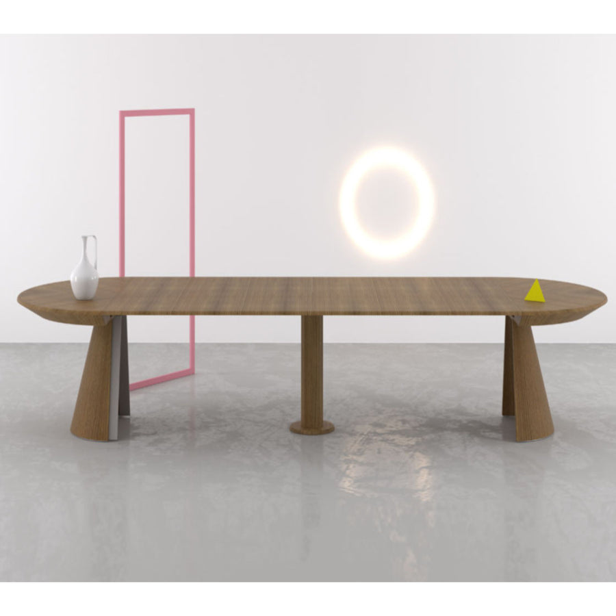 Ellipse - Extendable Oval Shaped Dining Table - Space Saving Dining Tables - Spaceman Singapore