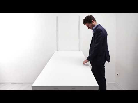 Glide - Wall Mounted XL Multi Function Table - Space Saving Tables - Spaceman Singapore Video